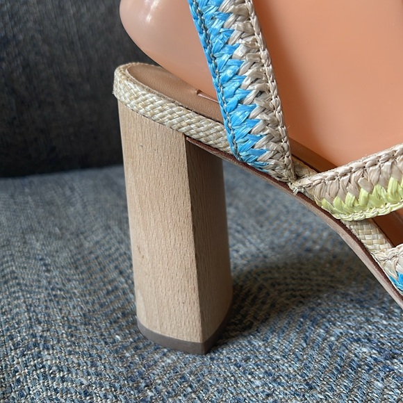 Antonio Melani Raffia Ankle Strap Block Heels Sandals Size: 7.5M - Picture 16 of 16